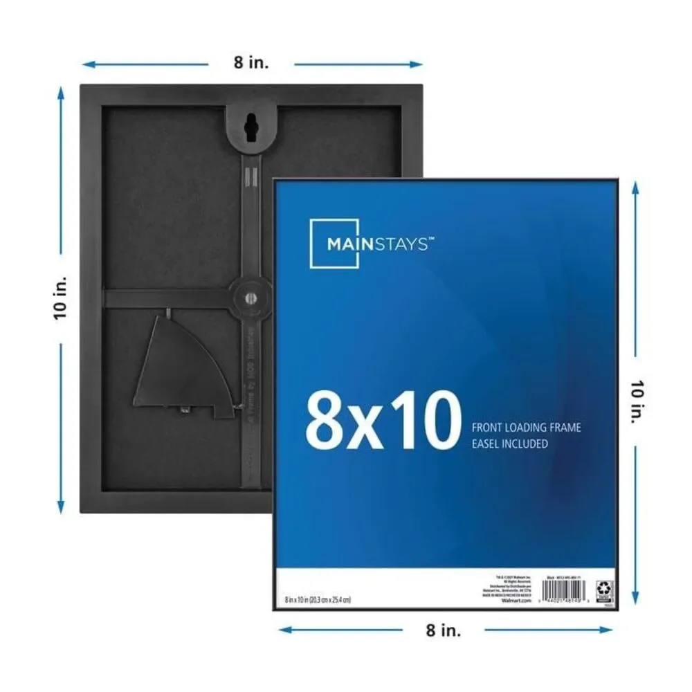 Mainstays 8x10 Front Loading Picture Frame - Black - Free Shipping